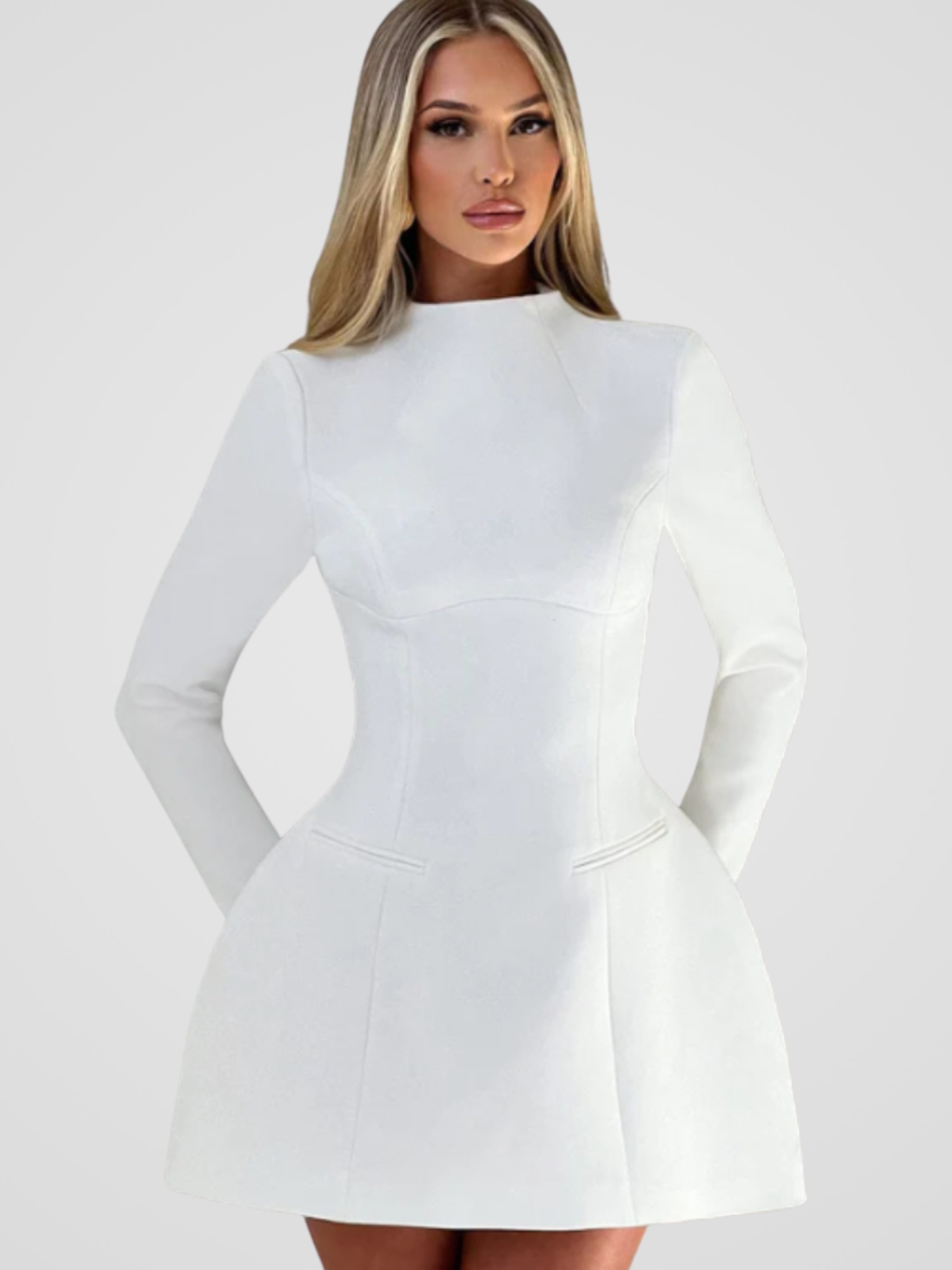 VICTORIA SCULPTED MINI DRESS