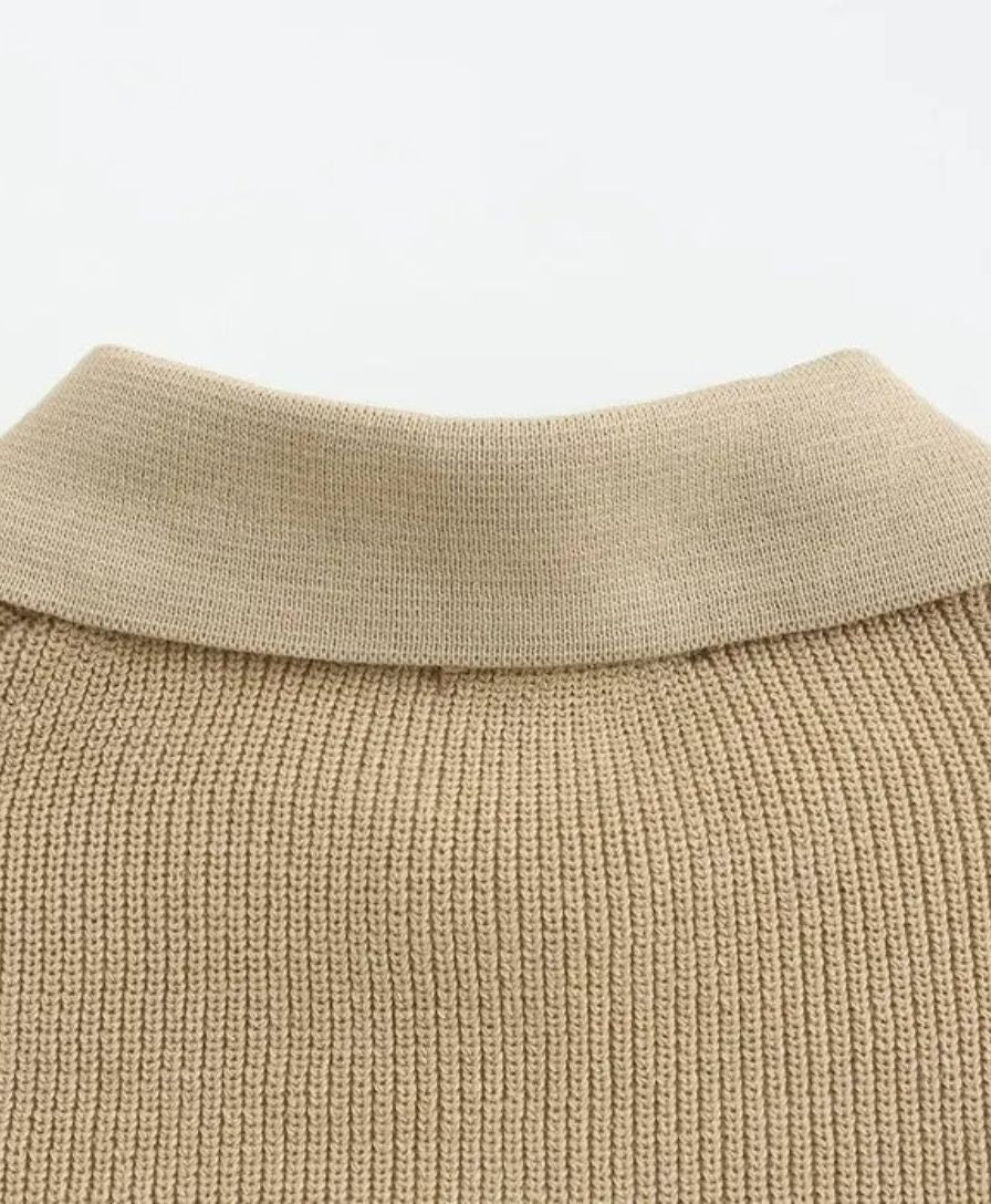 Essential Sweater with Zipped Polo - Alder & Voss