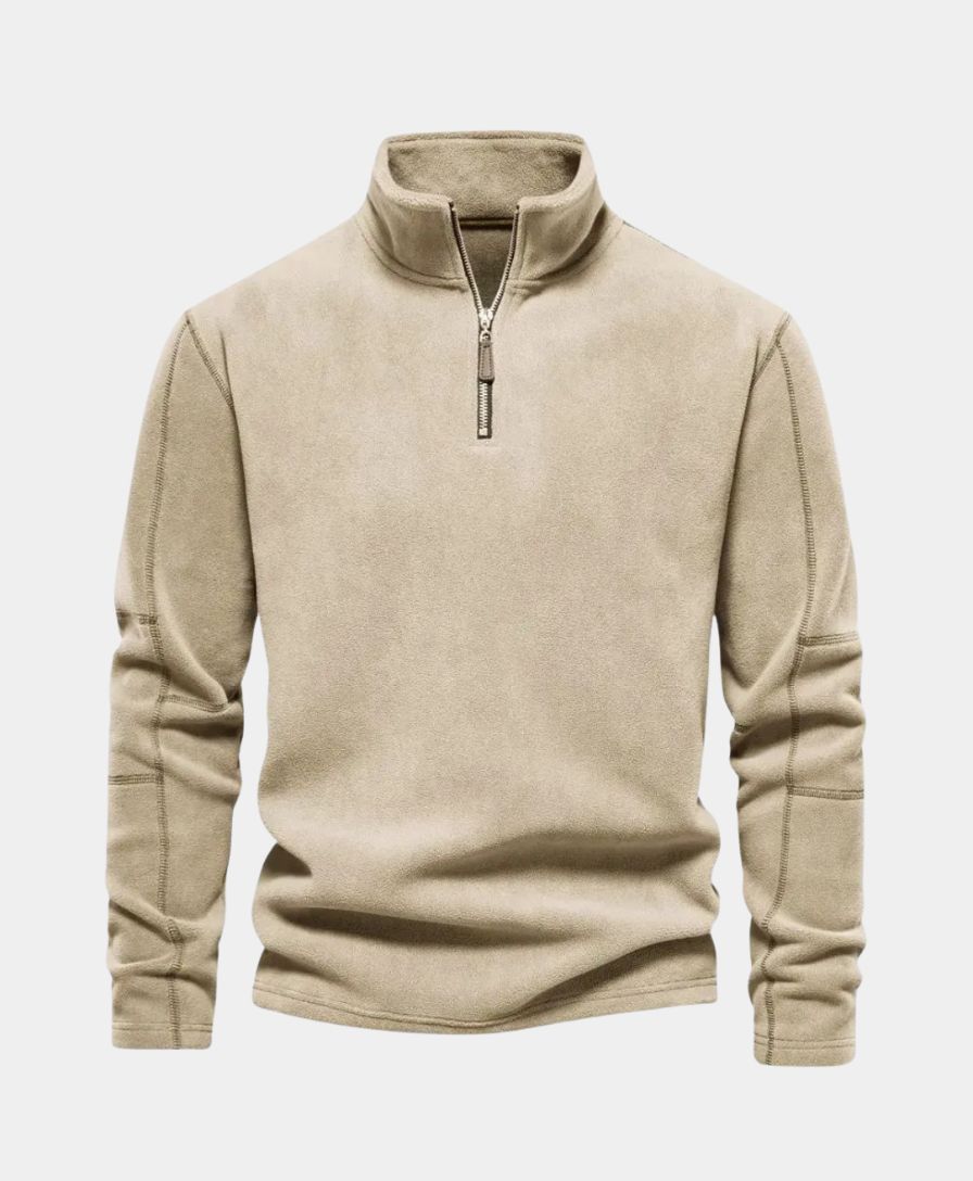 High Neck Zip Sweater Alpine - Alder & Voss