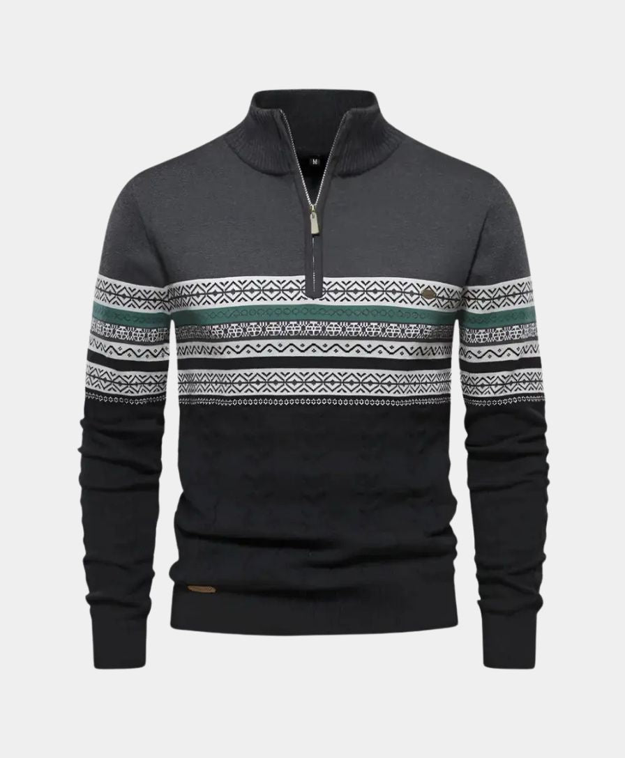 Polo Zip Sweater - Alder & Voss