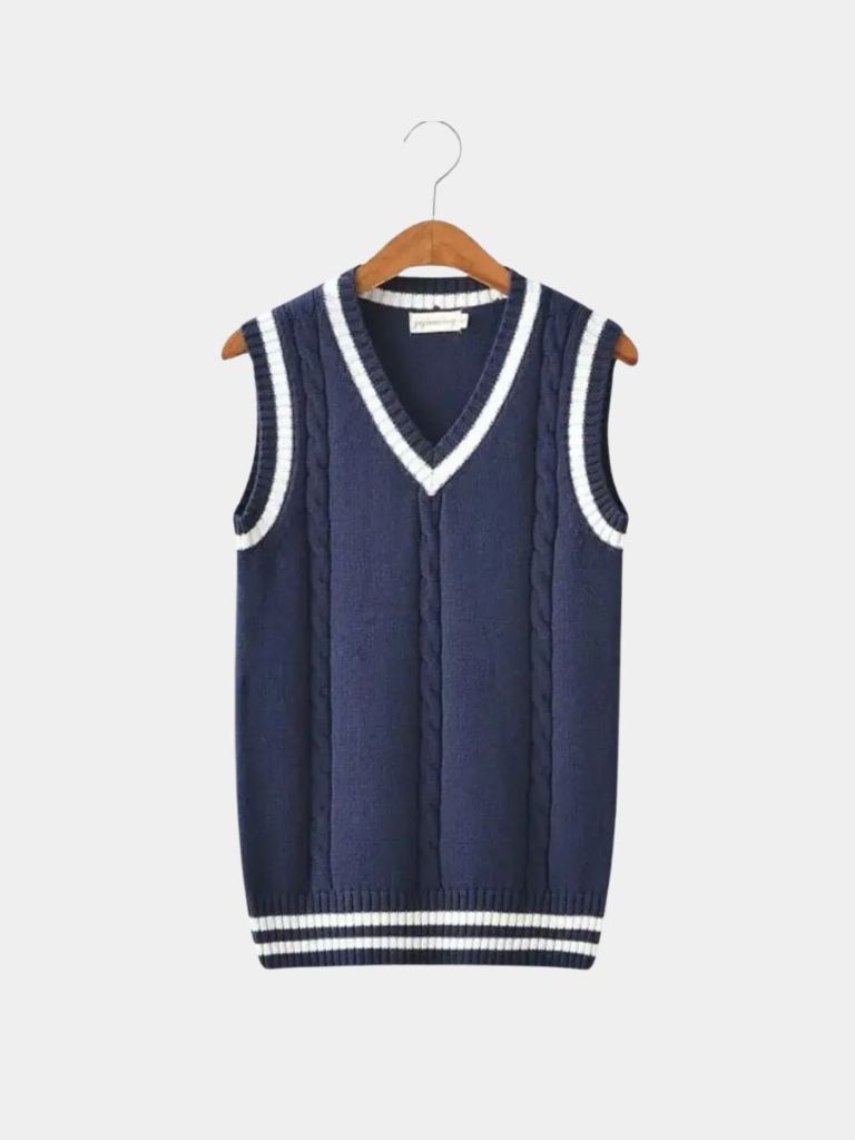 Elegant Knit Vest with V-Neck - Alder & Voss