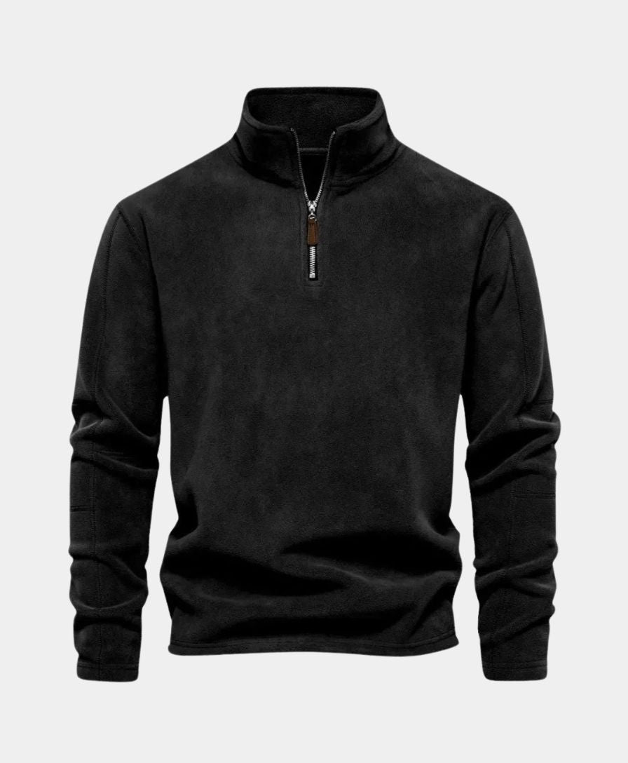 High Neck Zip Sweater Alpine - Alder & Voss