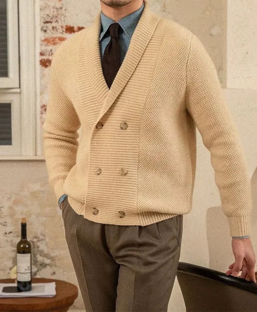 Elegant British Knitted Cardigan - Alder & Voss