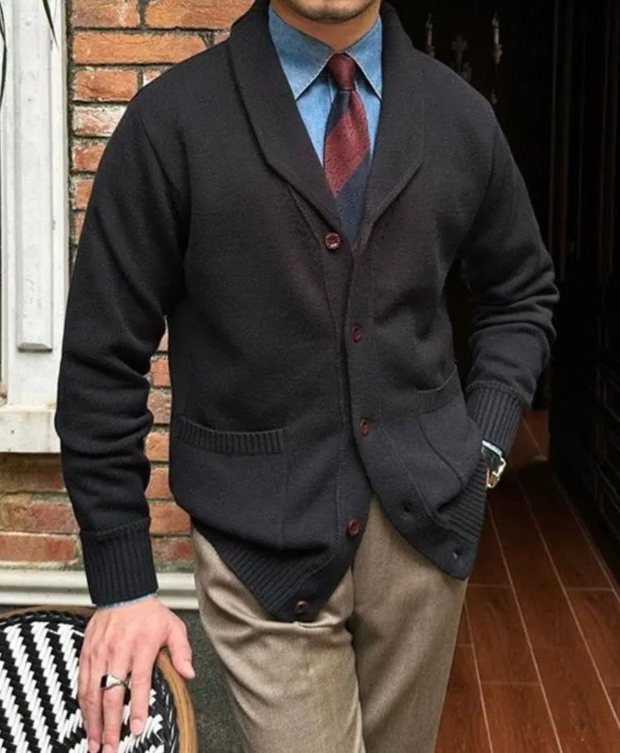 British Knitted Cardigan - Alder & Voss