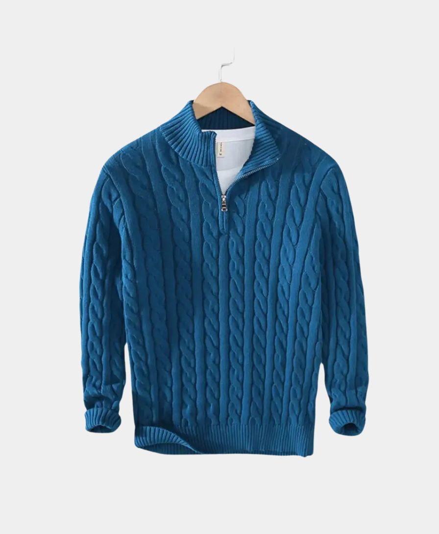 Essential Zip Collar Sweater - Alder & Voss