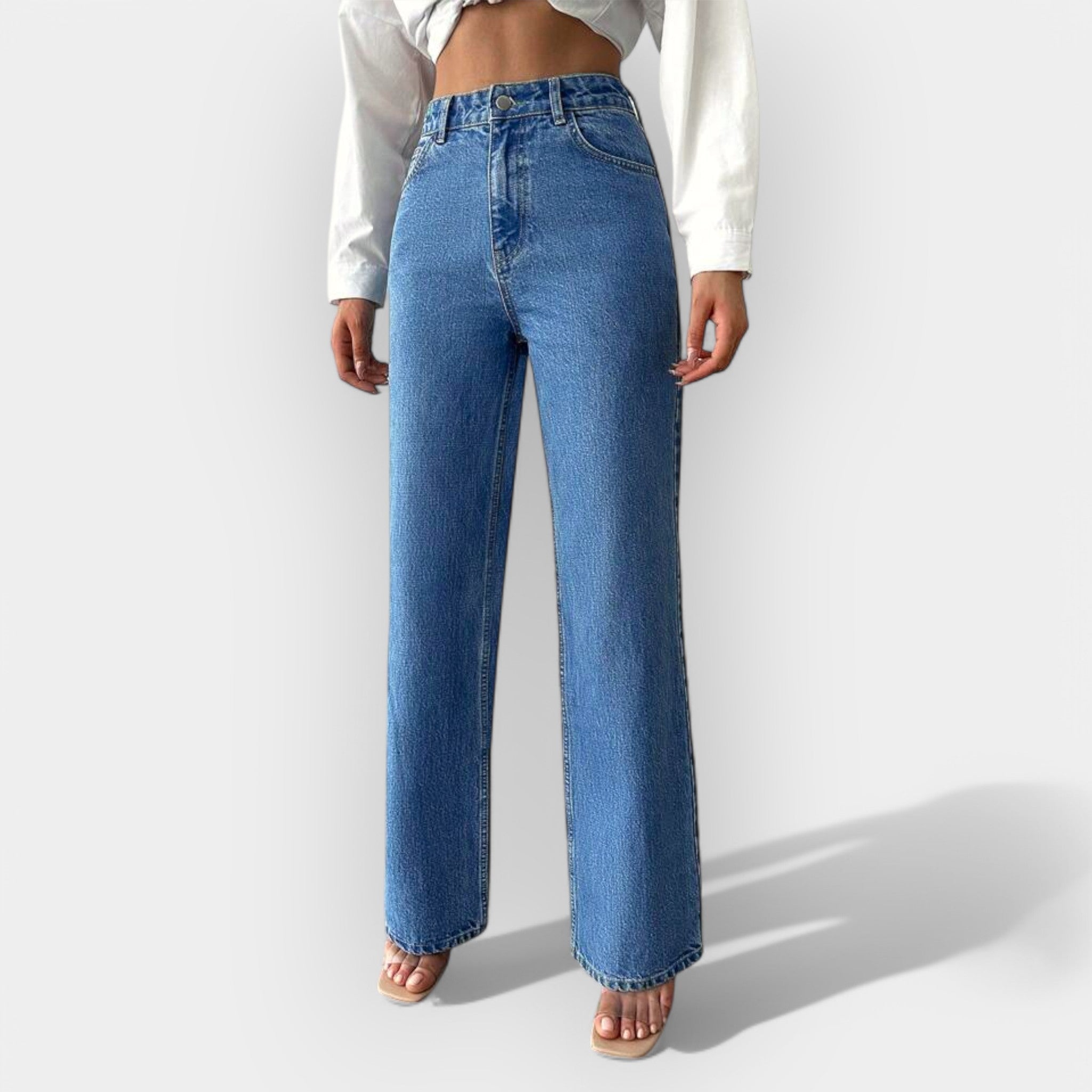 High-Rise Wide-Leg Denim