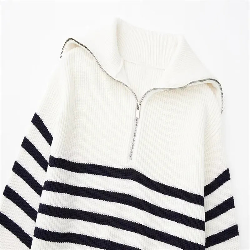 Lenoir™ | Striped Zip-Up Pullover