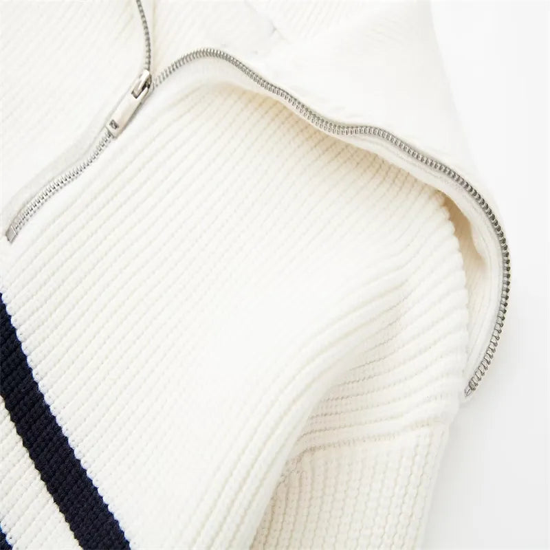 Lenoir™ | Striped Zip-Up Pullover