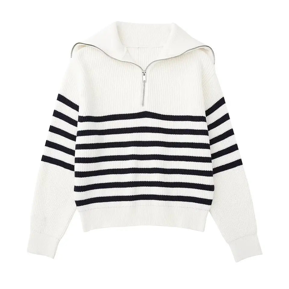 Lenoir™ | Striped Zip-Up Pullover