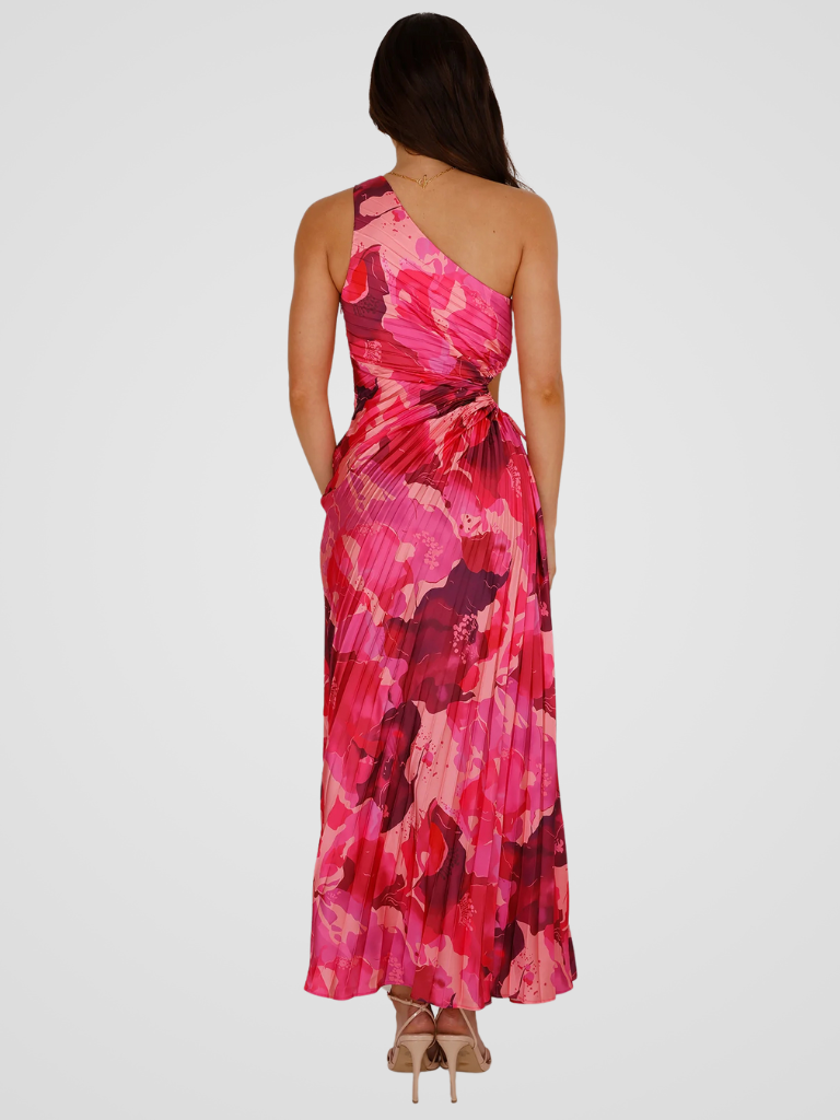 ONE-SHOULDER PLEATED DRESS AURORA