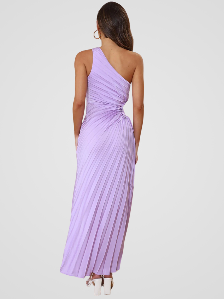 ONE-SHOULDER PLEATED DRESS AURORA