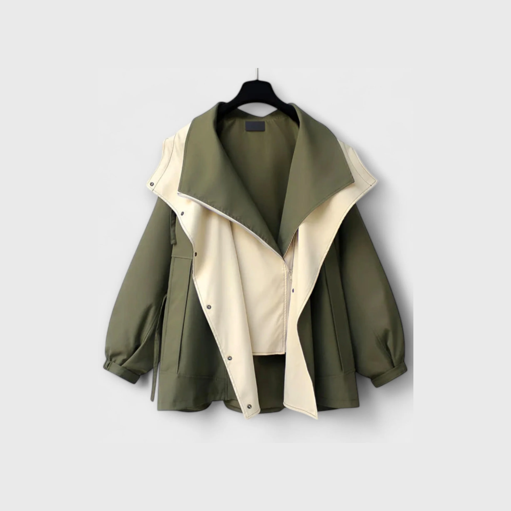 Coat with waterproof jacket