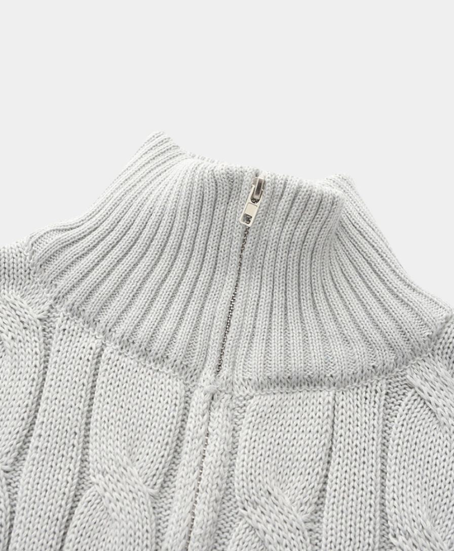 Essential Zip Collar Sweater - Alder & Voss