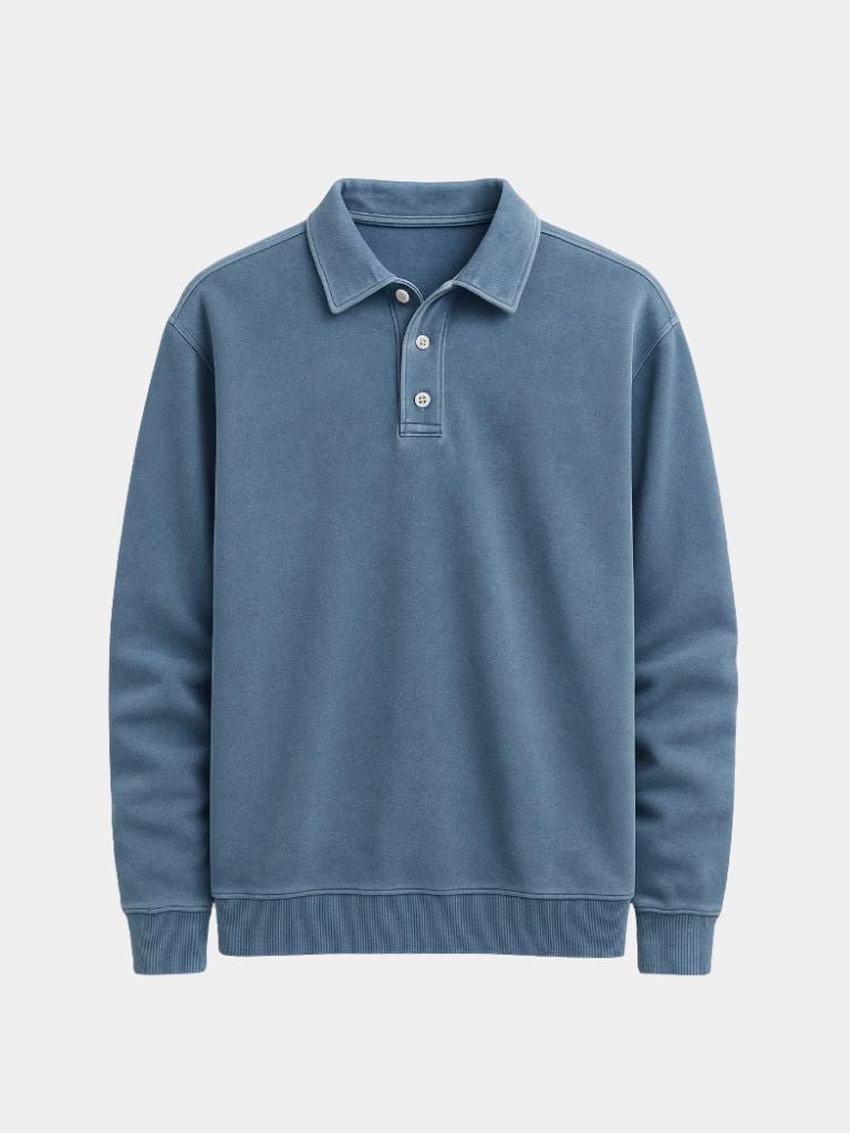 Canyon Mist Long Sleeve Polo – Alder & Voss