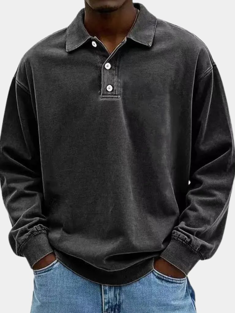 Canyon Mist Long Sleeve Polo – Alder & Voss