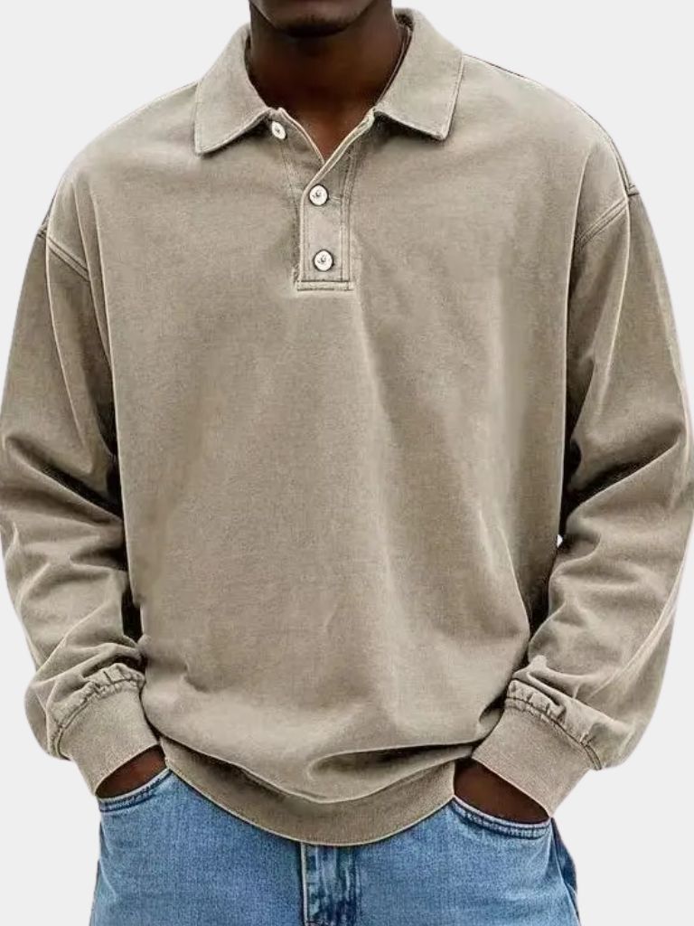 Canyon Mist Long Sleeve Polo – Alder & Voss