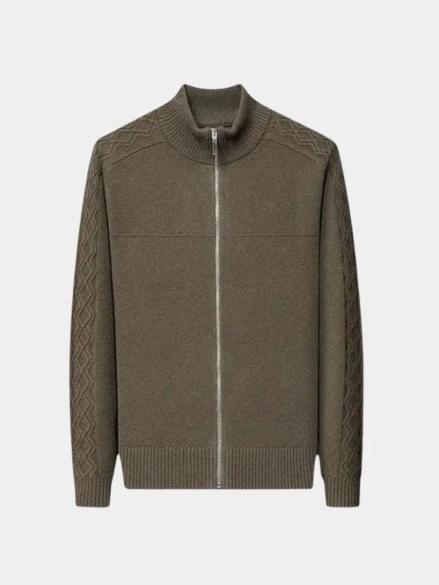 Cashmere Zip Sweater Knit Turtleneck - Alder & Voss