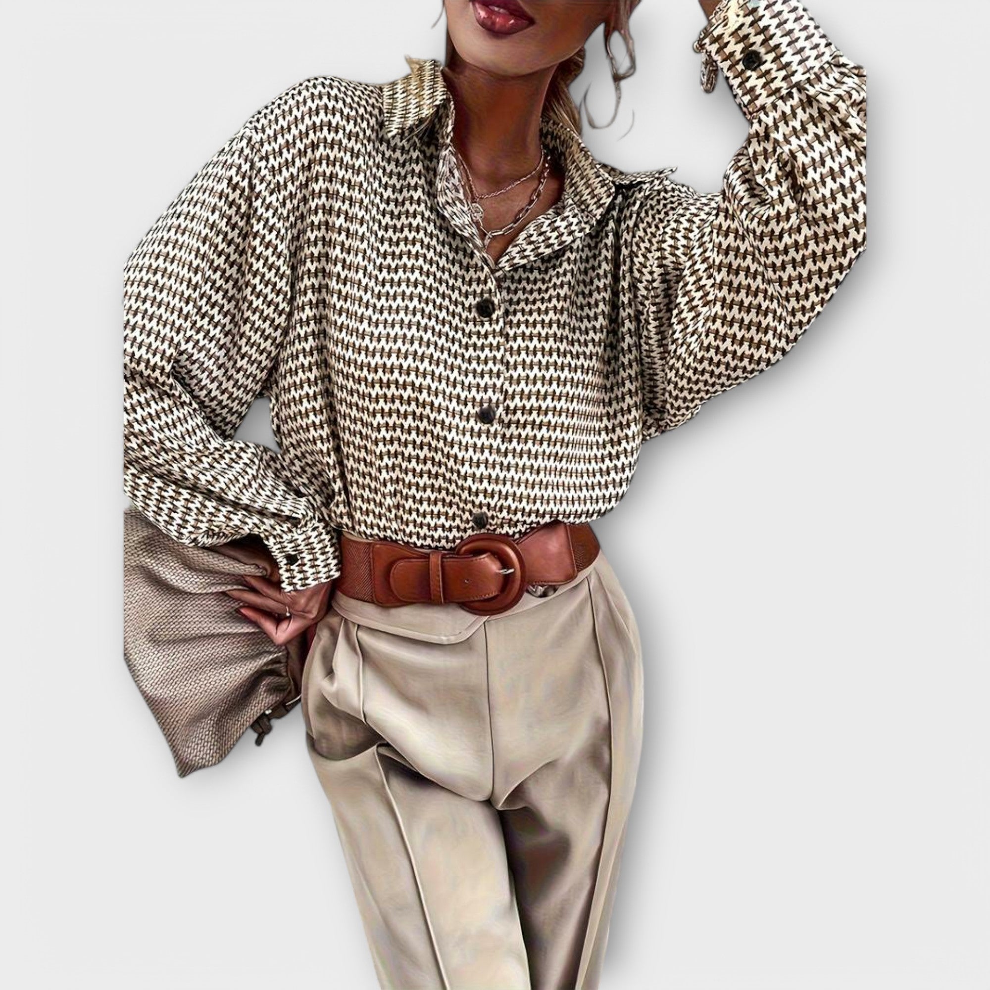 Ashley - Vintage long-sleeve blouse