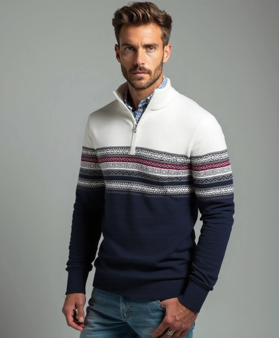 Polo Zip Sweater - Alder & Voss