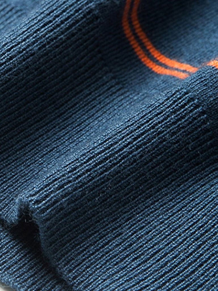 Navy Striped Polo at Sunset - Alder & Voss