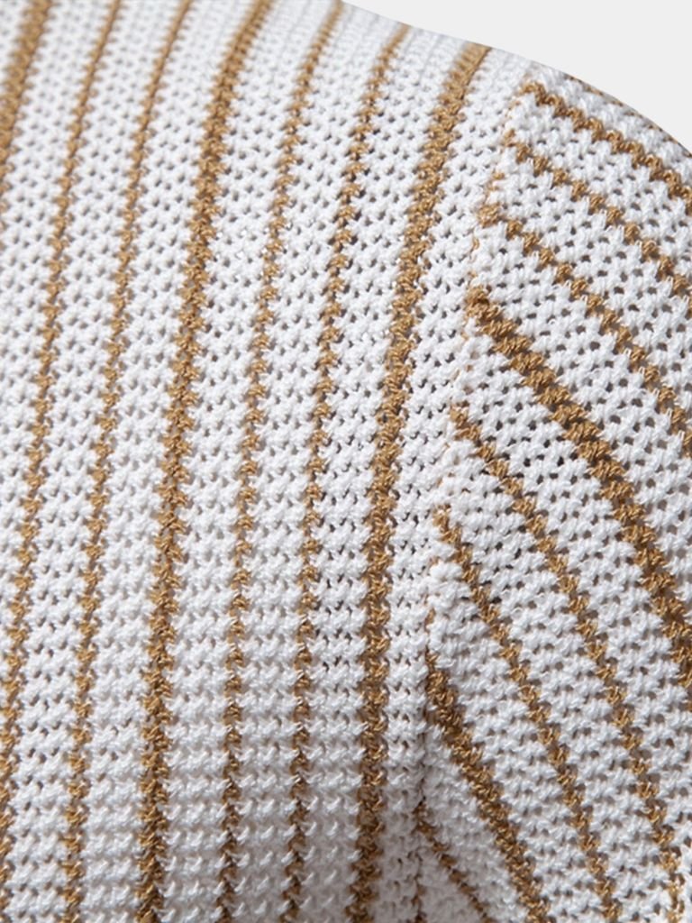 Striped Knit Polo - Alder & Voss