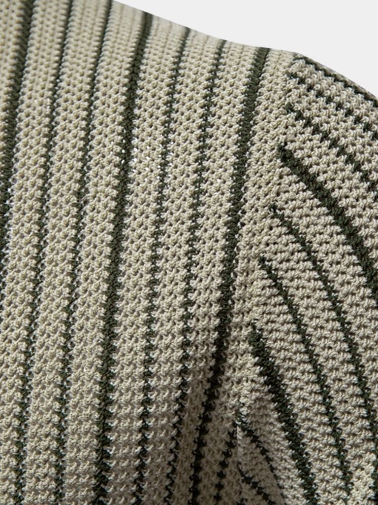 Striped Knit Polo - Alder & Voss