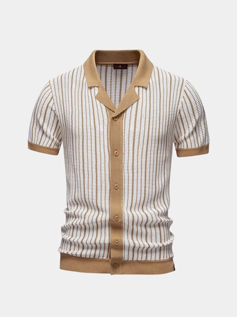 Striped Knit Polo - Alder & Voss