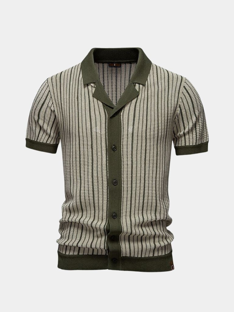 Striped Knit Polo - Alder & Voss