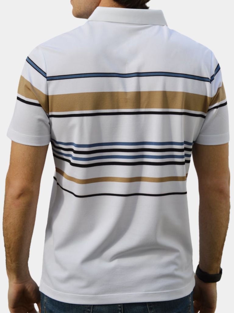 Sunset Striped Polo – Alder & Voss