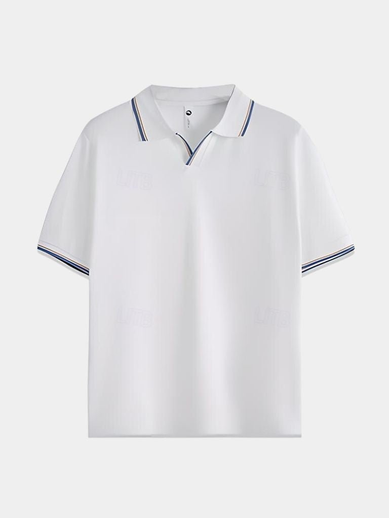 Timeless Black V-Neck Polo - Alder & Voss