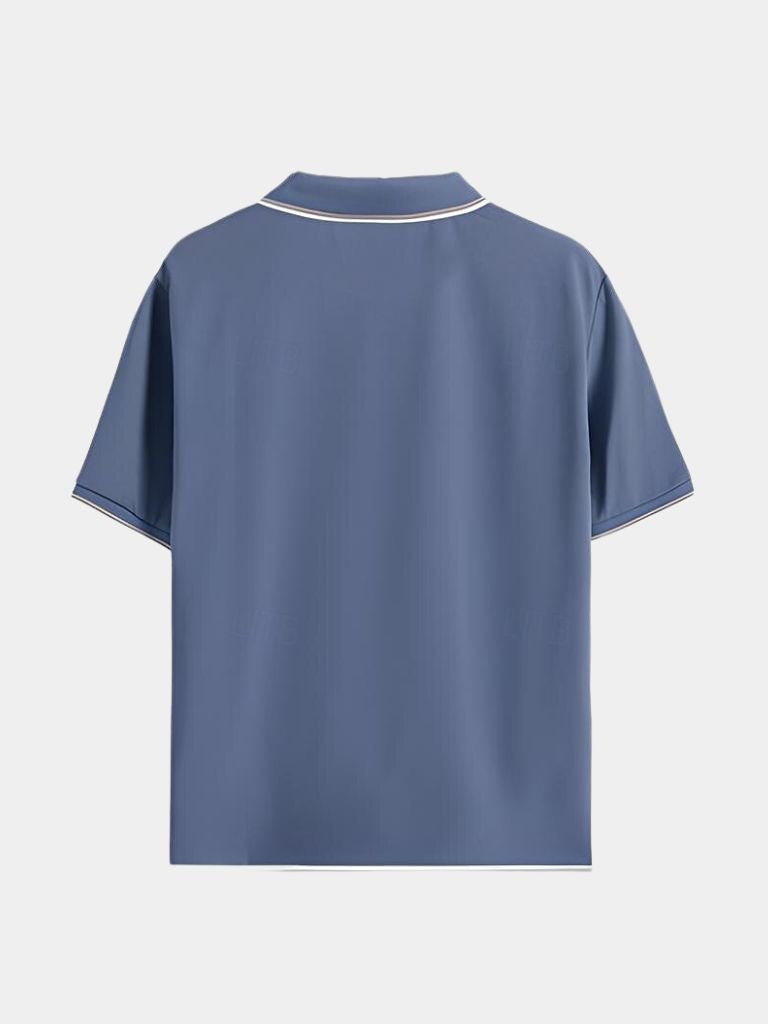 Timeless Black V-Neck Polo - Alder & Voss