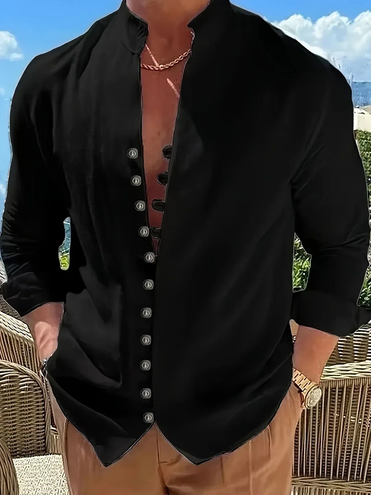 Lenoir™ | Lightweight Cotton Long Sleeve Shirt