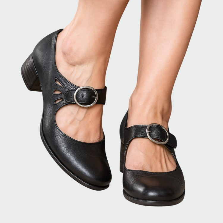 Olivia - Classic Buckle Mary Jane Shoes