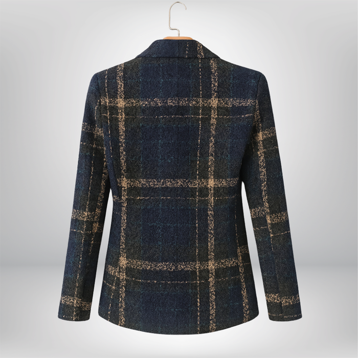 Kavina - Classic Checked Wool Coat