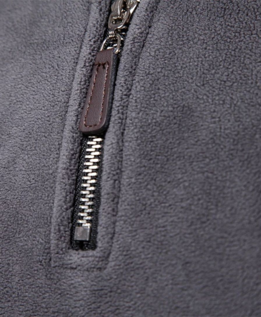 High Neck Zip Sweater Alpine - Alder & Voss