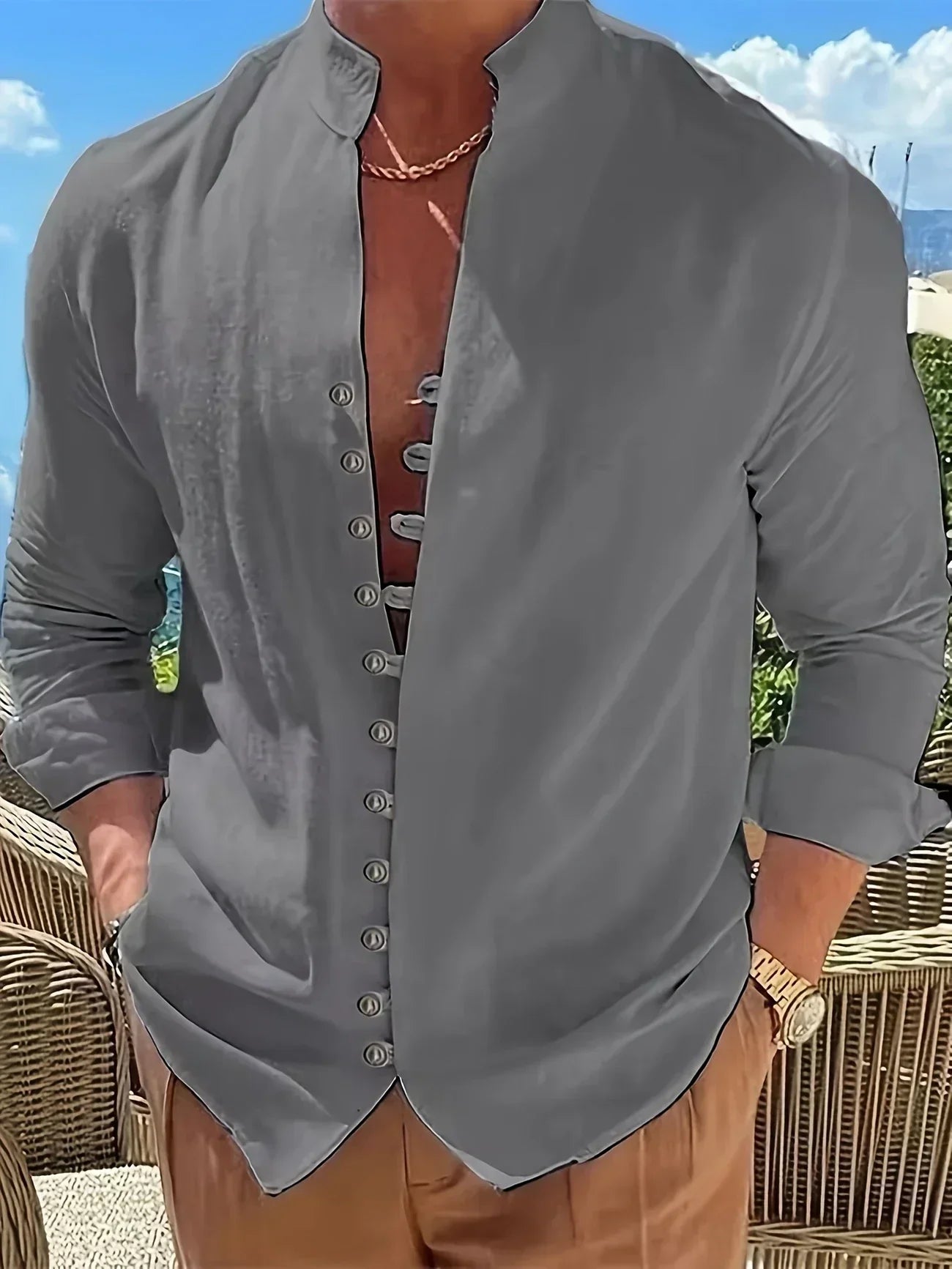 Lenoir™ | Lightweight Cotton Long Sleeve Shirt