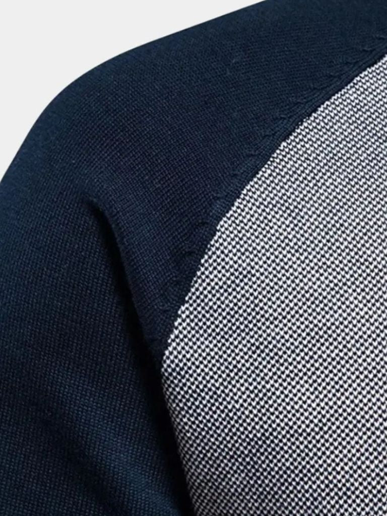 High-Zip Color Block Cardigan - Alder & Voss