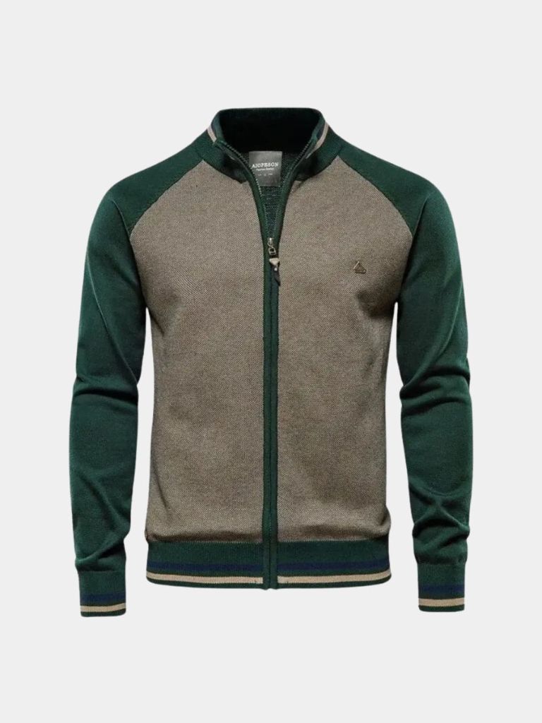 High-Zip Color Block Cardigan - Alder & Voss