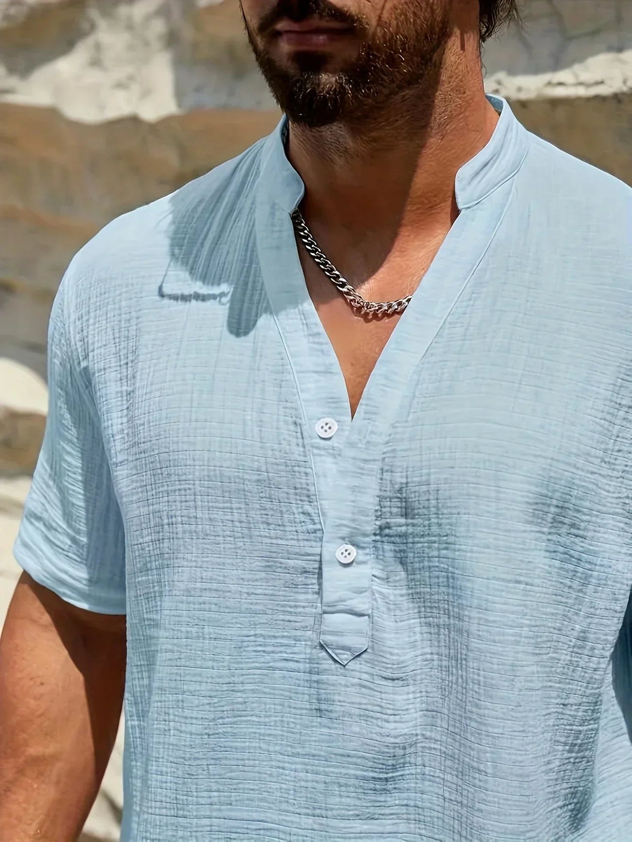 Lenoir™ | Elegant Summer Shirt with High Collar
