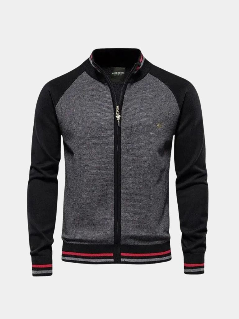 High-Zip Color Block Cardigan - Alder & Voss