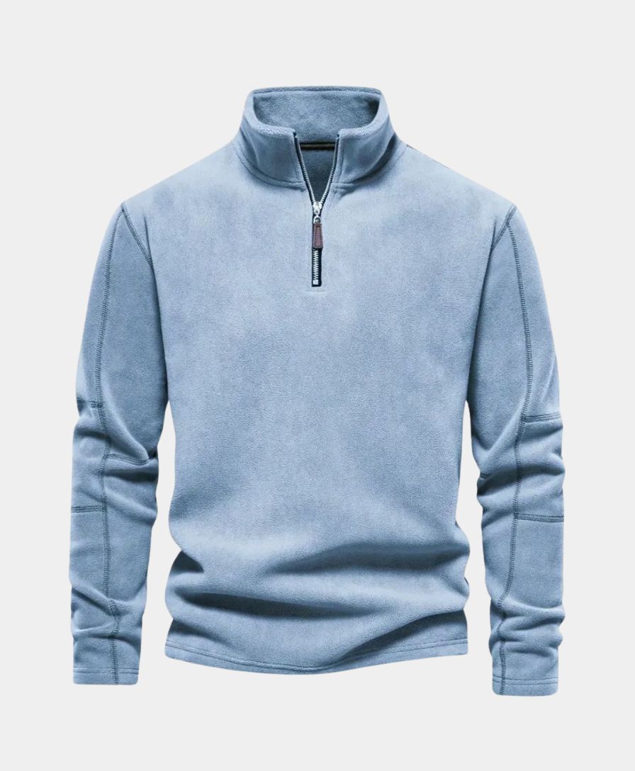 High Neck Zip Sweater Alpine - Alder & Voss