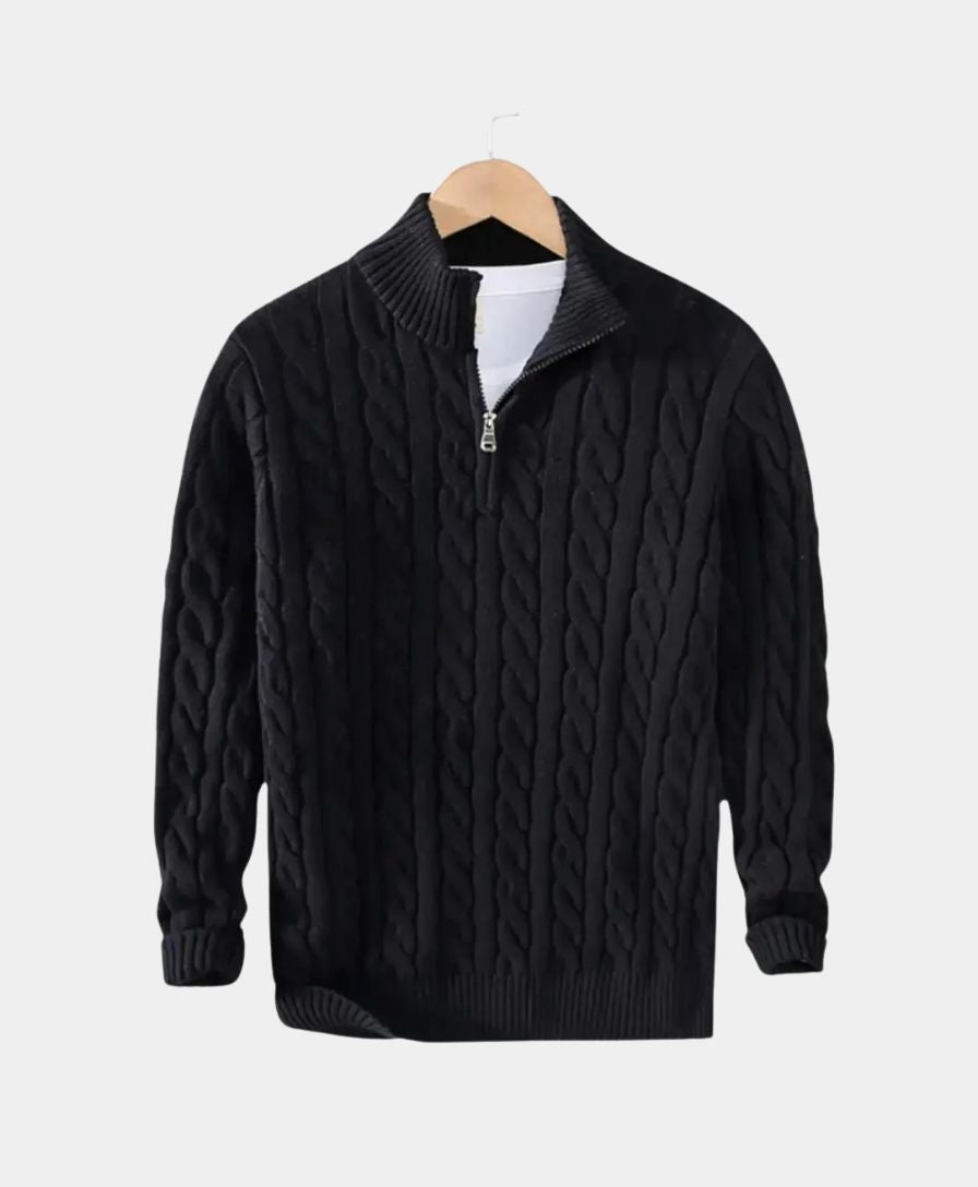 Essential Zip Collar Sweater - Alder & Voss