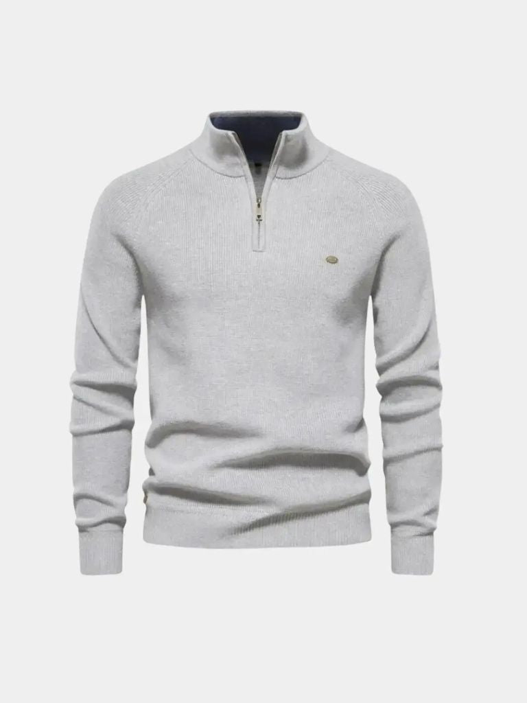 Elegant Zip-Up Sweater - Alder & Voss