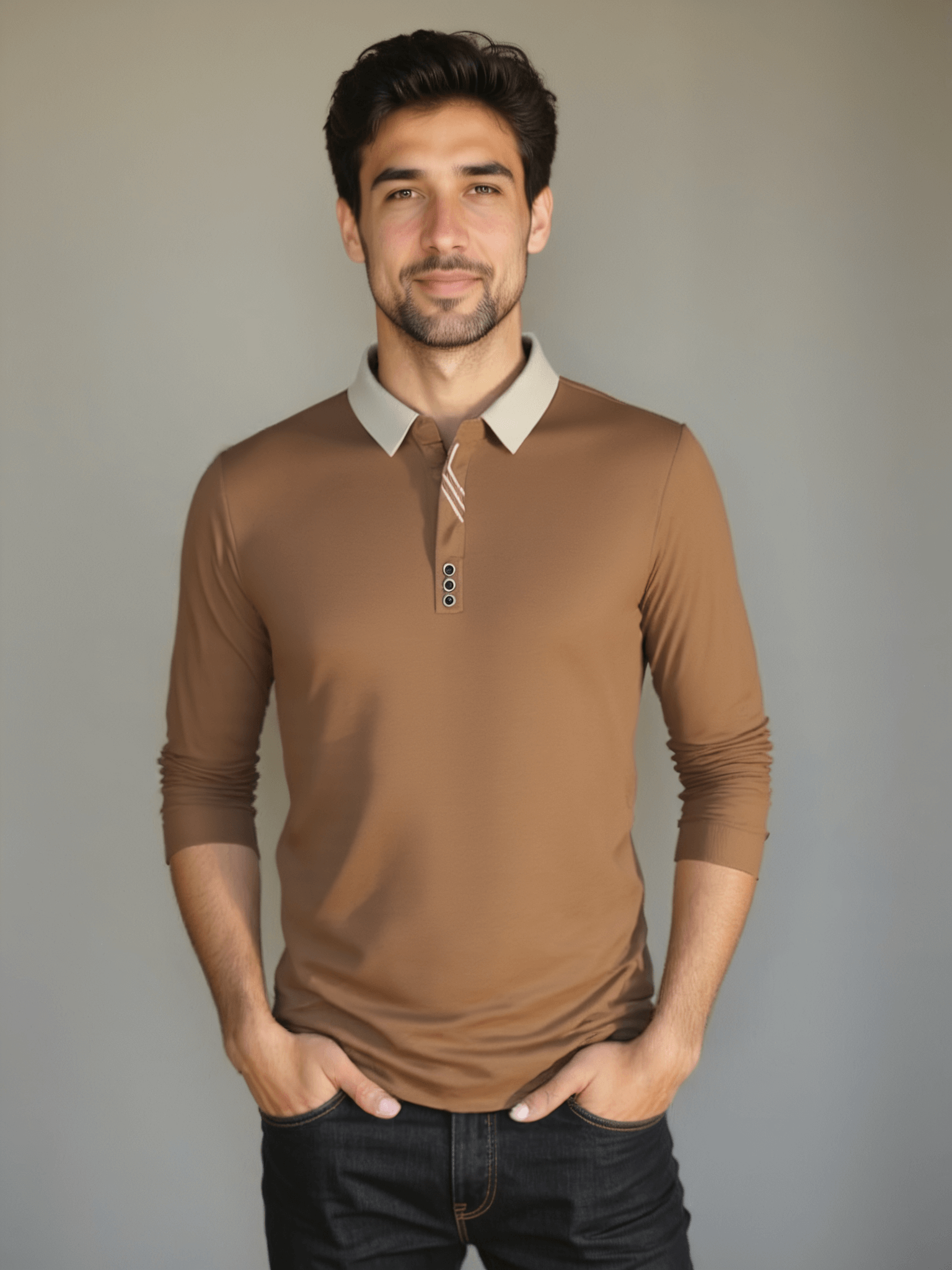 Elegant Long Sleeve Polo - Alder & Voss
