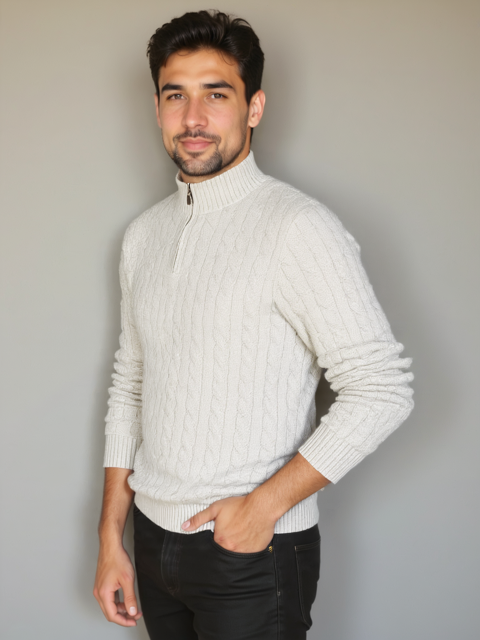 Essential Zip Collar Sweater - Alder & Voss