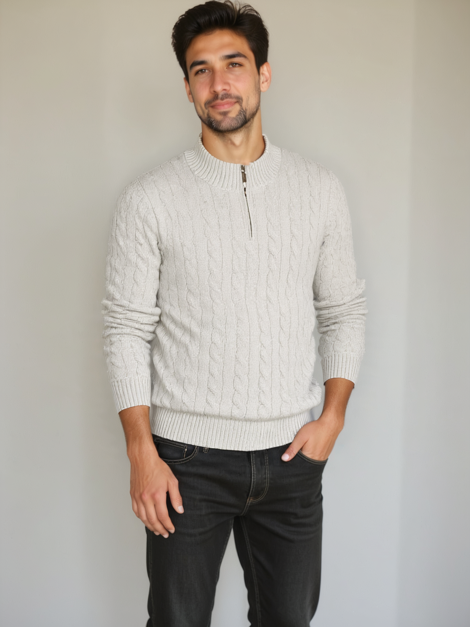 Essential Zip Collar Sweater - Alder & Voss