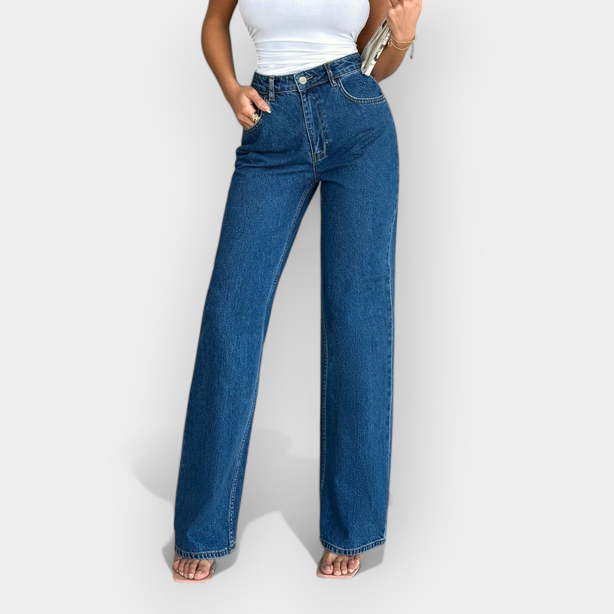 High-Rise Wide-Leg Denim