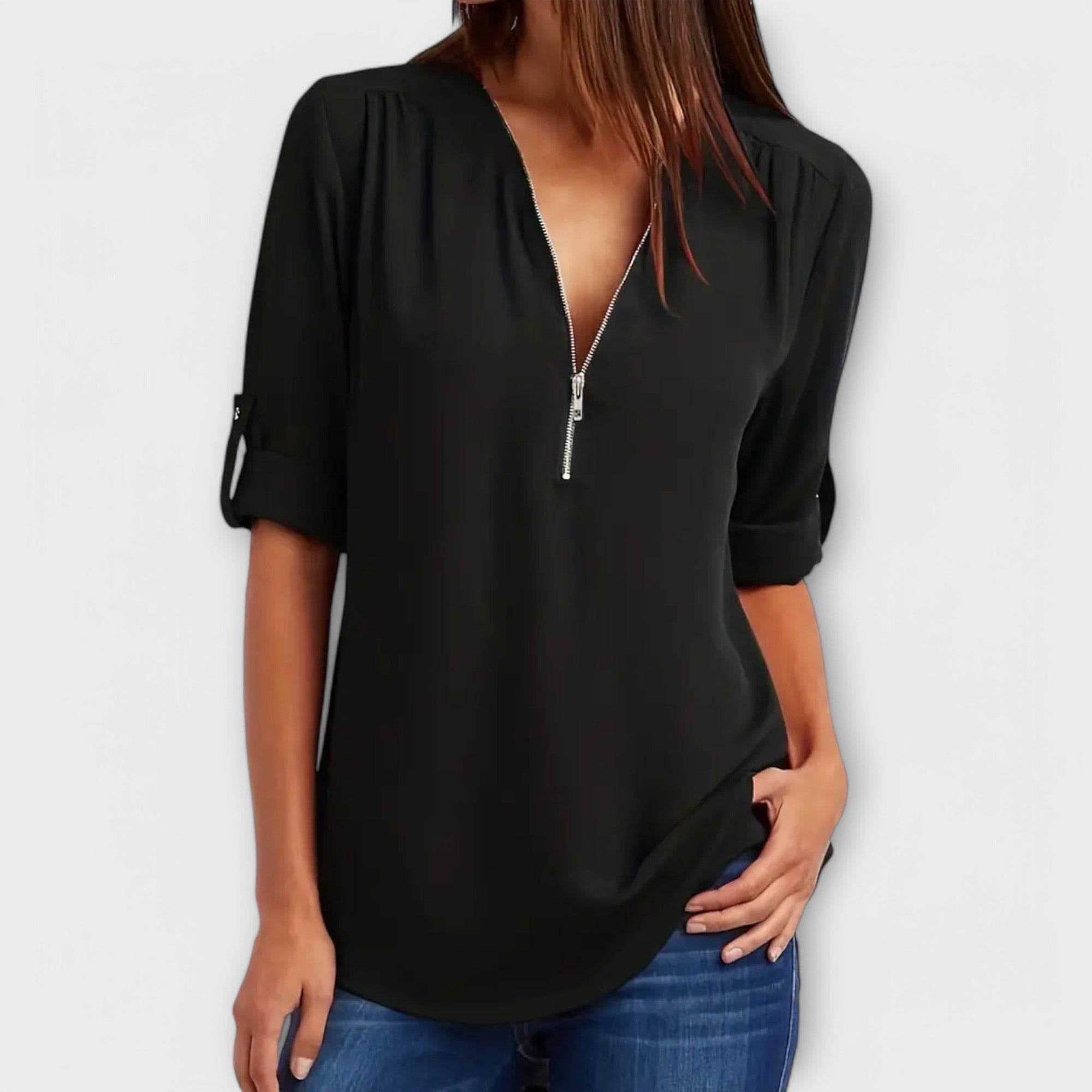 Olivia - Casual blouse with V-neck