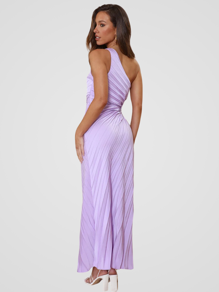 ONE-SHOULDER PLEATED DRESS AURORA