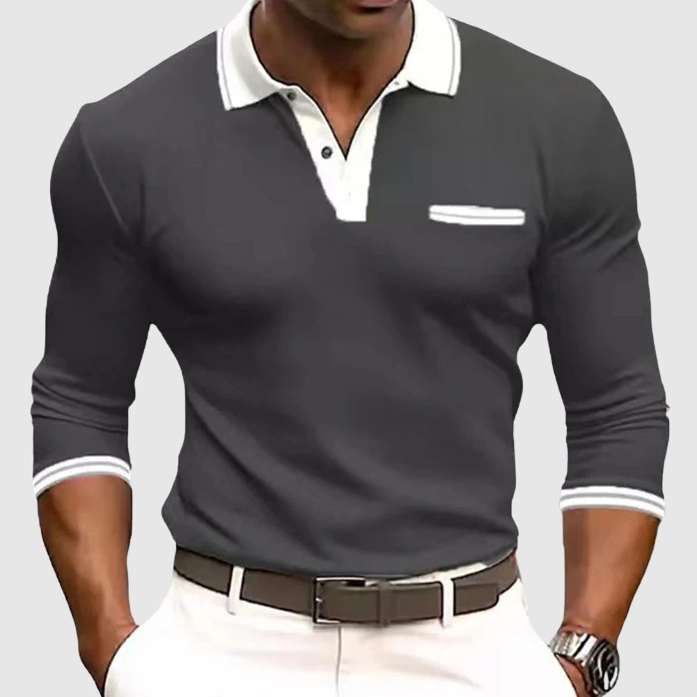 Lenoir™ - Shirt with Elegant Contrast Details